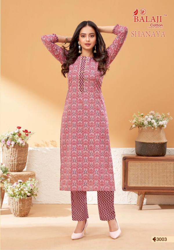 Balaji Shanaya Vol-3 Cotton Designer  Kurti With Pant